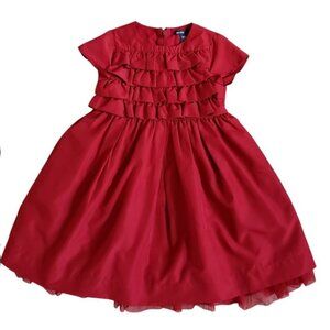 Baby GAP 3-6m Red Ruffle Christmas Dress / Christmas Card Photo Dress